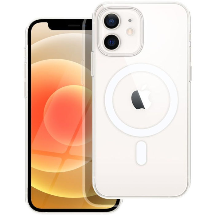 Plastové puzdro na Apple iPhone 12 Mini Clear Mag transparentné