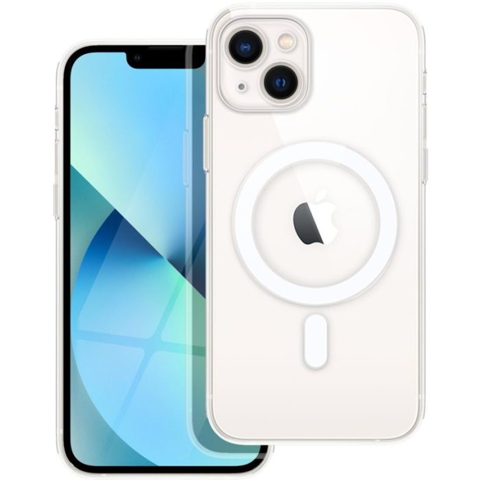 Plastové puzdro na Apple iPhone 13 Mini Clear Mag transparentné
