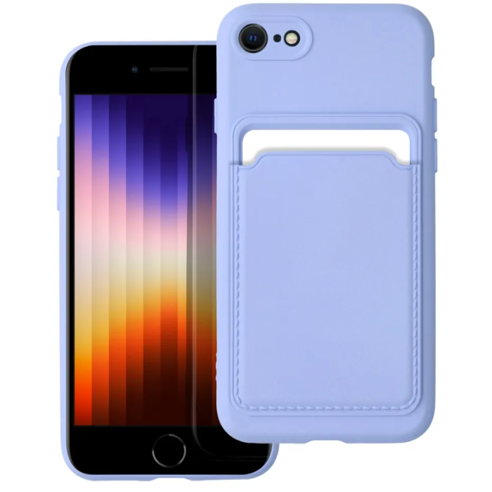 Silikónové puzdro na Apple iPhone 7/8/SE 2020/SE 2022 Forcell Card fialové