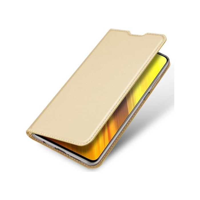 Diárové puzdro na Xiaomi Redmi 10C/Poco C40 Dux Ducis Skin Pro zlaté