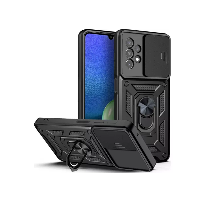 Odolné puzdro na Samsung Galaxy A13 A135 Tech-protect Camshield Ring Armor čierne