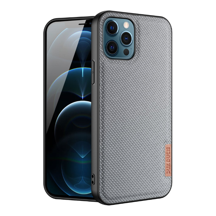 Plastové puzdro na Apple iPhone 12/12 Pro Dux Ducis Fino sivé 