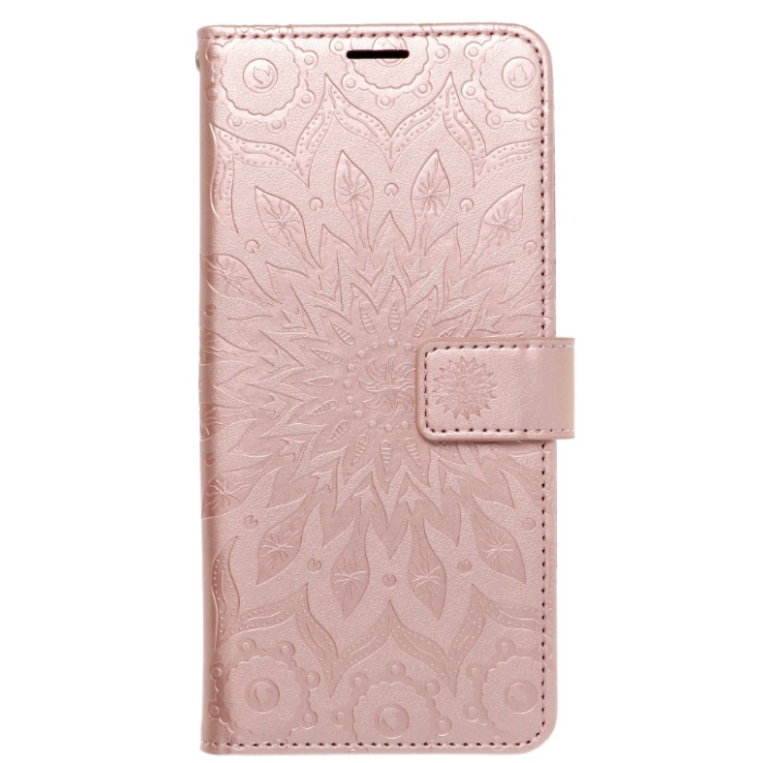 Diárové puzdro na Apple iPhone 14 Pro Forcell MEZZO mandala ružovo-zlaté