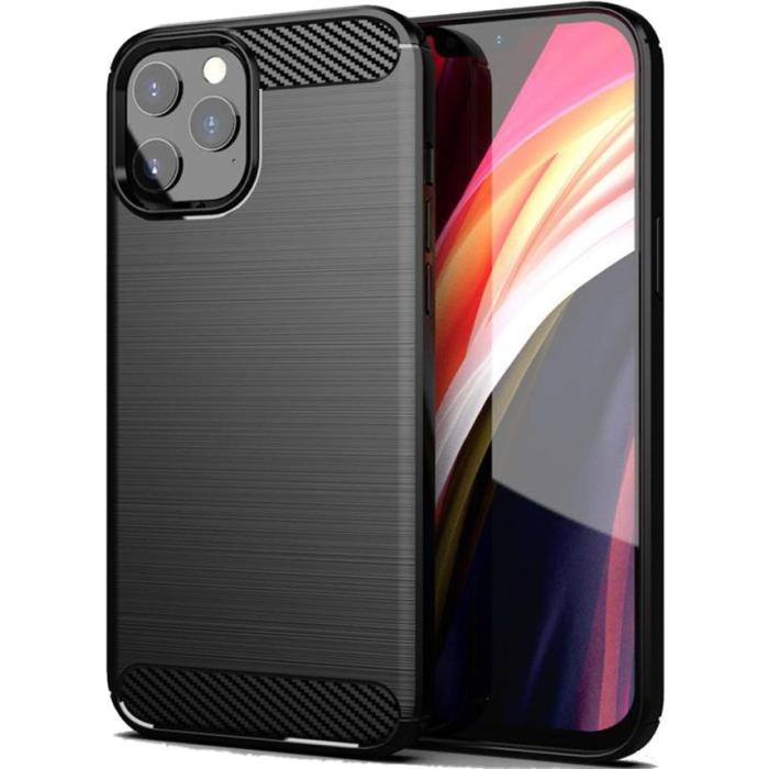 Silikónové puzdro na Apple iPhone 14 Forcell Carbon čierne