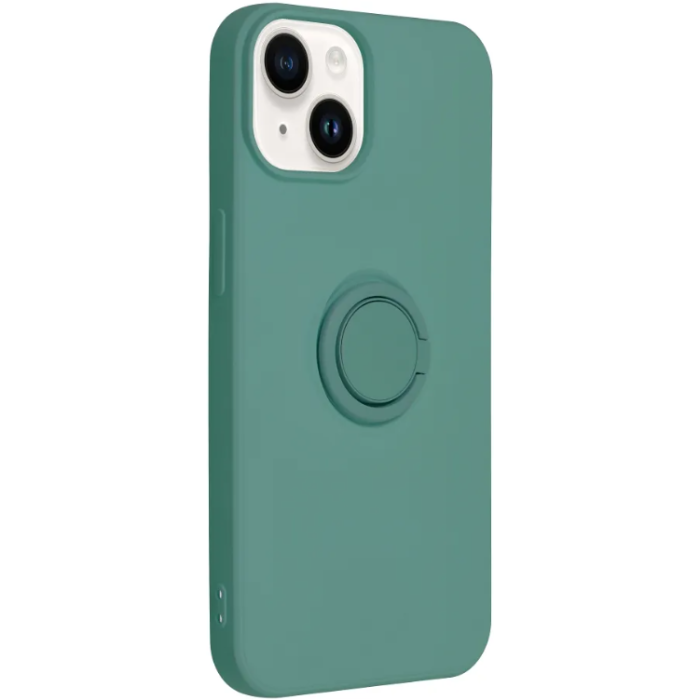Silikónové puzdro na Apple iPhone 14 Plus Forcell Silicone Ring zelené
