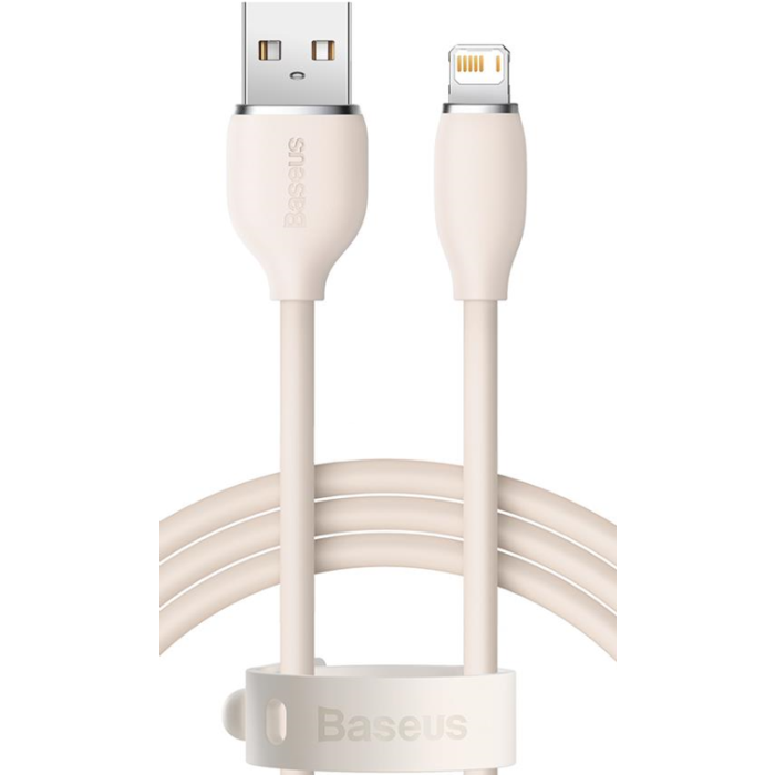 Kábel Baseus Jelly Liquid, USB na Lightning 2,4A, 1.2m, ružový