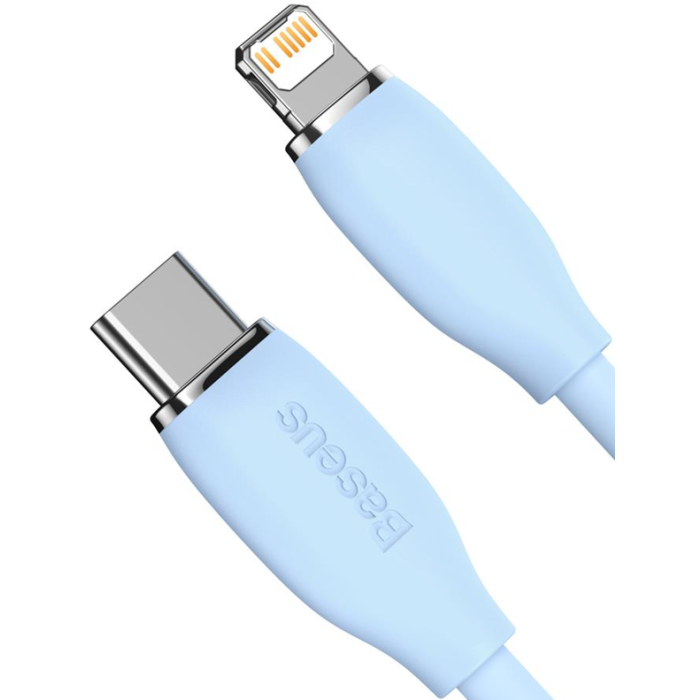 Kábel Baseus Jelly Liquid, USB-C na Lightning PD20W, 1,2 m, modrý