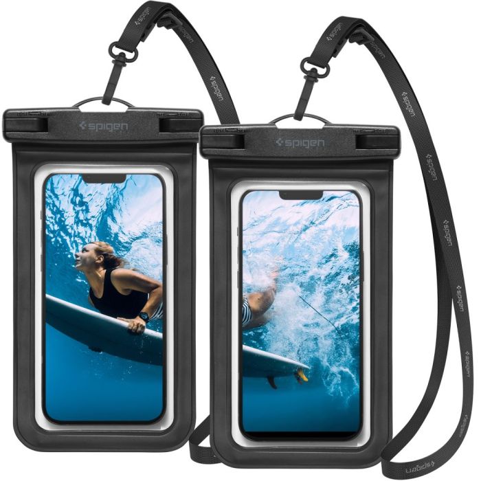 Púzdro SPIGEN A601 Universal Waterproof 2-PACK - čierne