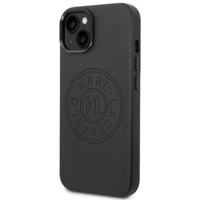 Kryt na Apple iPhone 14 Plus Karl Lagerfeld PU Leather Perforated Logo KLHCP14MFWHK čierne