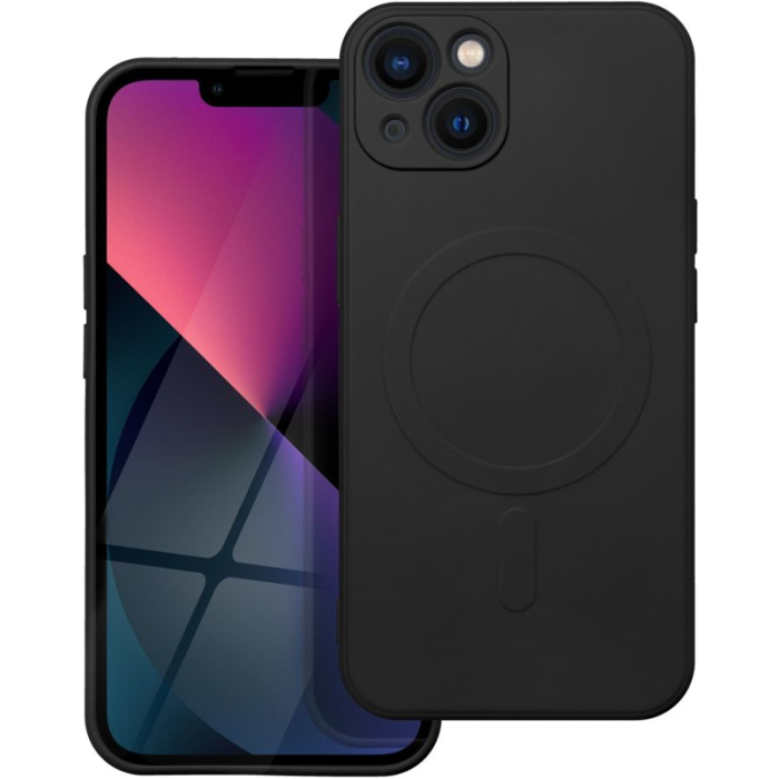 Silikónové puzdro na Apple iPhone 12 Silicone Mag Cover čierne