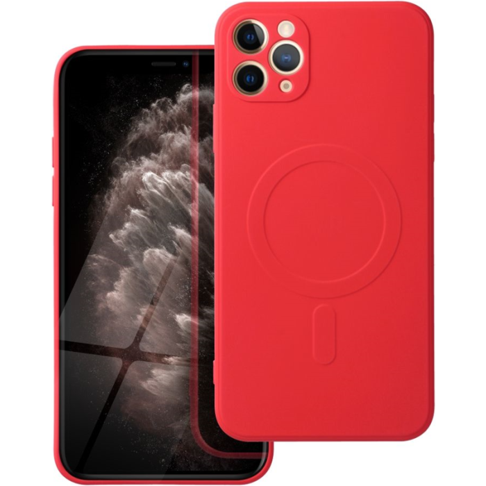 Silikónové puzdro na Apple iPhone 11 Pro Silicone Mag Cover červené