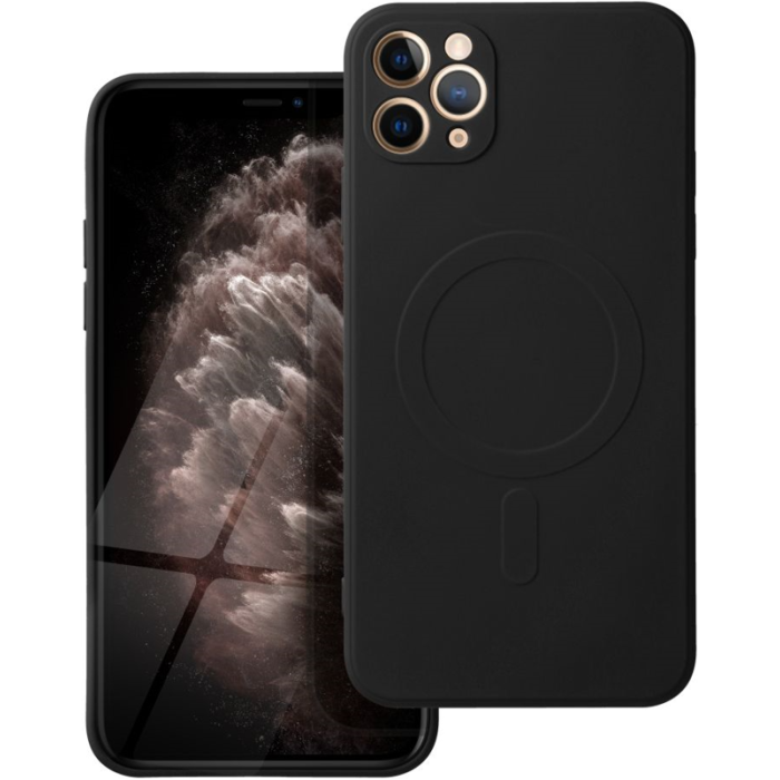 Silikónové puzdro na Apple iPhone 11 Pro Silicone Mag Cover čierne