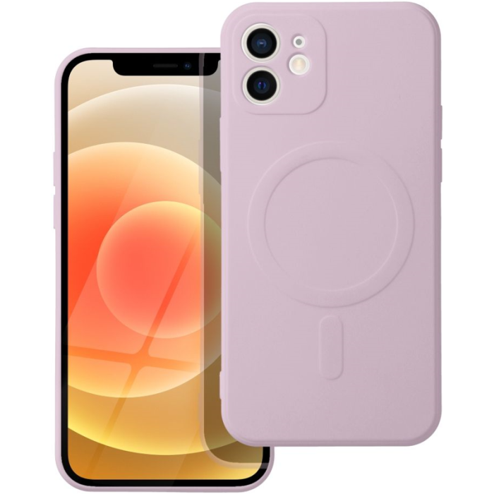 Silikónové puzdro na Apple iPhone 12 Silicone Mag Cover ružové