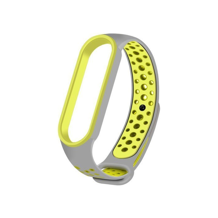 Náhradný remienok na Xiaomi Mi Band 3/4 limetkovo-šedý