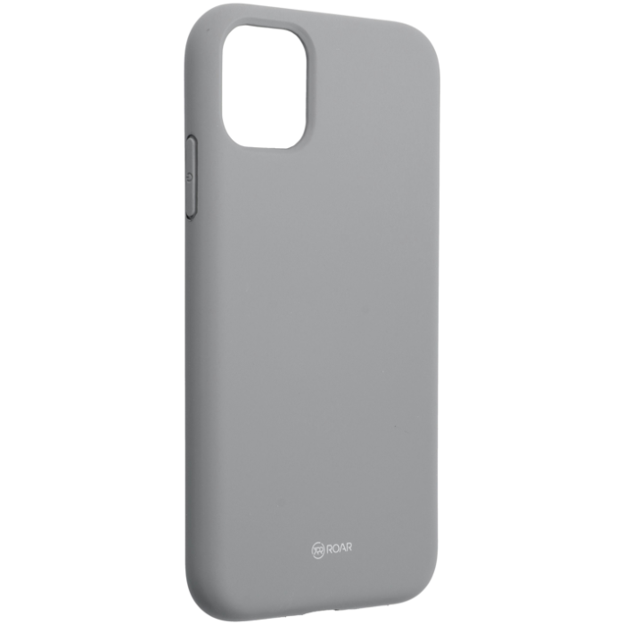 Silikónové puzdro na Apple iPhone 14 Pro Roar Colorful Jelly sivé