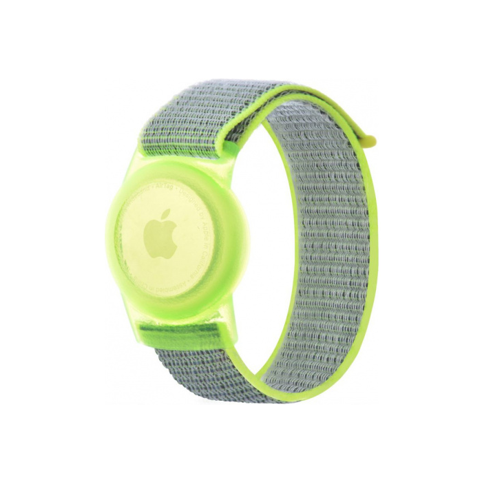 Detský náramok na Apple AirTag Tech-protect Nylon limetková