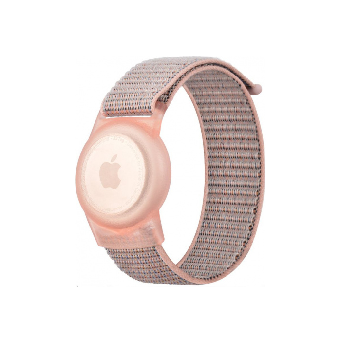 Detský náramok na Apple AirTag Tech-protect Nylon ružová