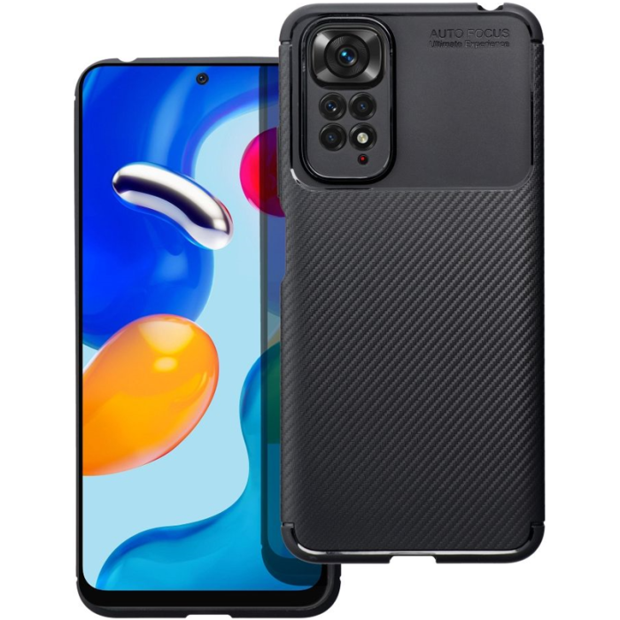 Silikónové puzdro na Xiaomi Redmi Note 11/Note 11S Carbon Premium čierne