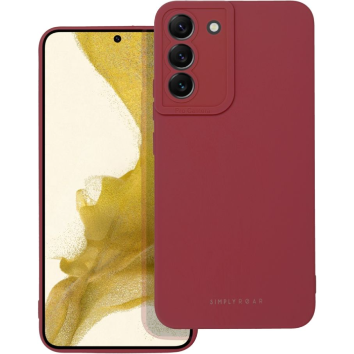 Silikónové puzdro na Samsung Galaxy S22+ 5G S906 Roar Round Corner Magnetic Flip červené