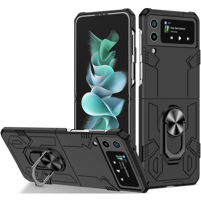 Plastové puzdro na Samsung Galaxy Z Flip4 5G F721 Forcell Mecha čierne