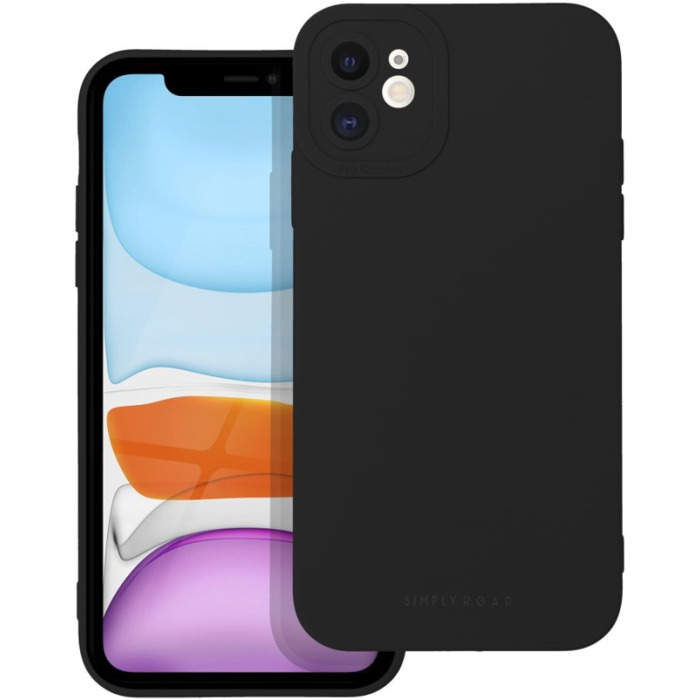 Silikónové puzdro na Apple iPhone 13 Pro Max Roar Luna čierne