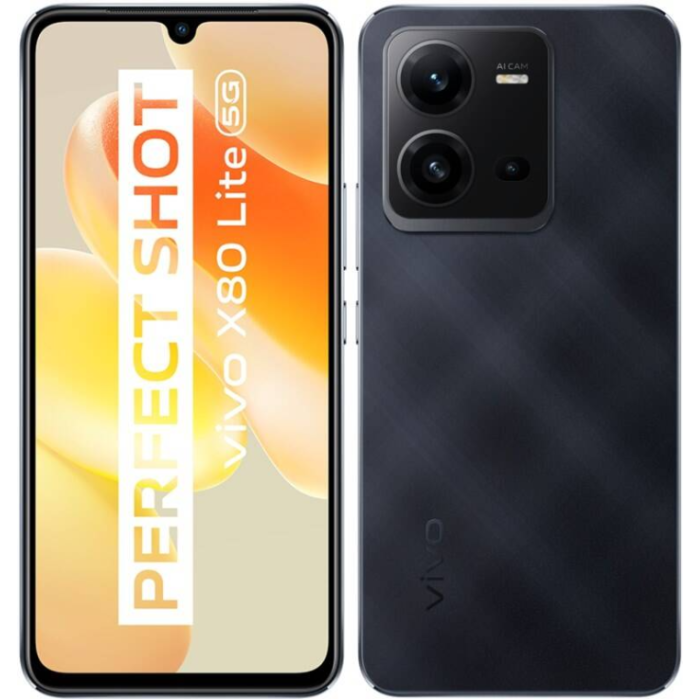 Vivo X80 lite 5G, 8/256 GB, Dual SIM, čierny + lopta FIFA World Cup 2022 - SK distribúcia