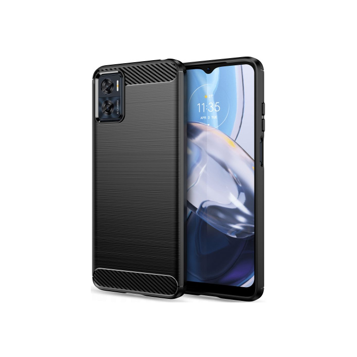 Silikónové puzdro na Motorola Moto E22/E22i Tech Protect Carbon čierne