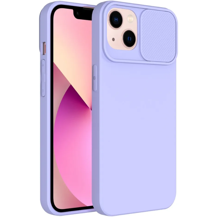 Silikónové puzdro na Apple iPhone 14 Plus Slide TPU fialové