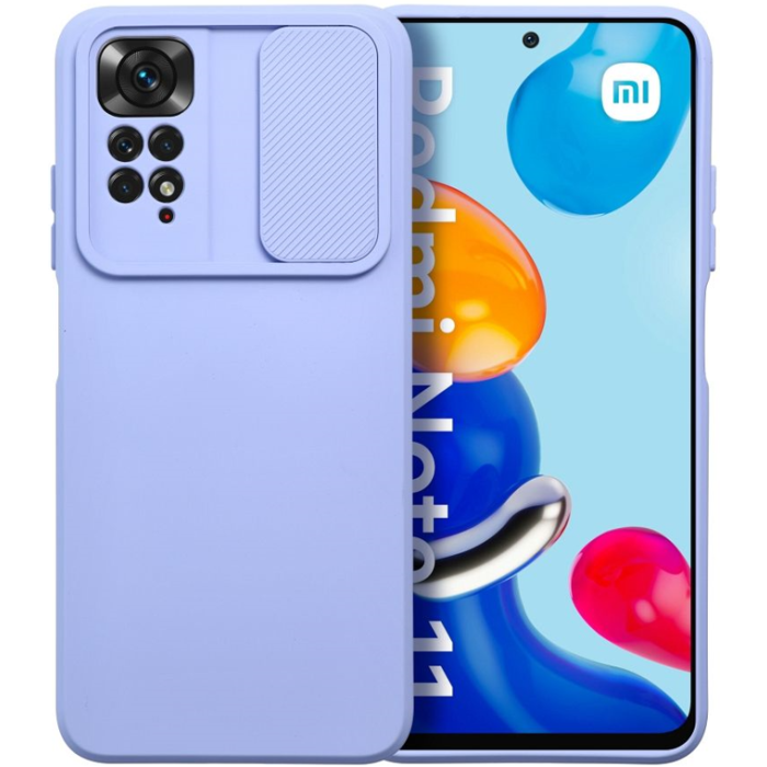 Silikónové puzdro na Xiaomi Redmi 10C/Poco C40 Slide TPU fialové