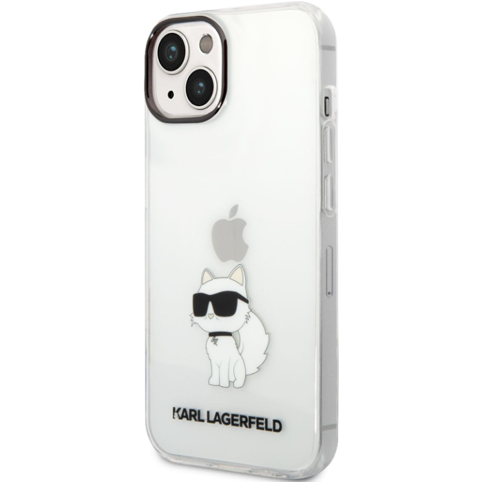 Plastové puzdro Karl Lagerfeld na Apple iPhone 14 Pro Max KLHCP14XHNCHTCT Translucent Choupette NFT transparentné