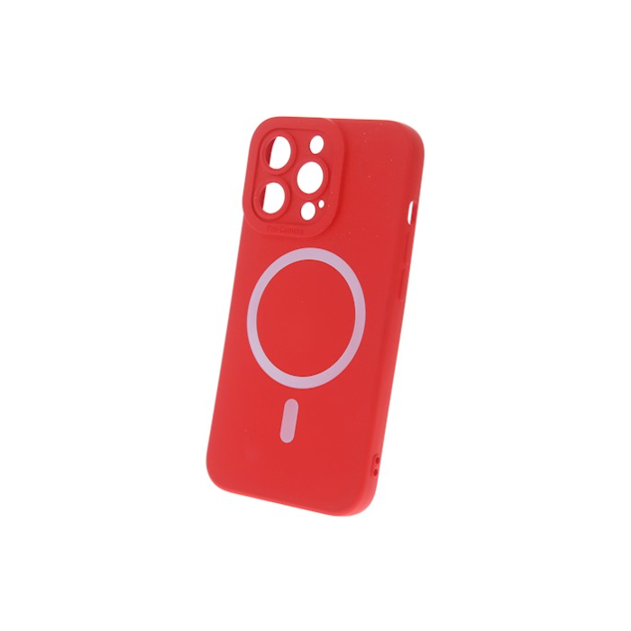 Silikónové puzdro na Apple iPhone 13 Silicon MagSafe červené