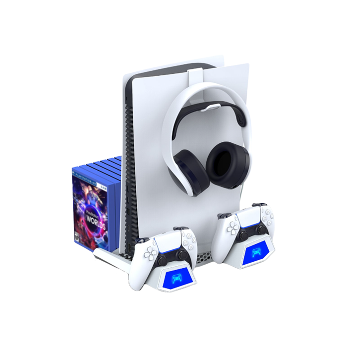 Nabíjacia stanica s chladením iPega P5023A pre PS5 biela (Poškodené Balenie)