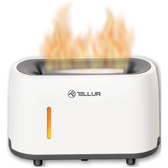 Difuzér Tellur flame aroma, 240 ml, LED, biela