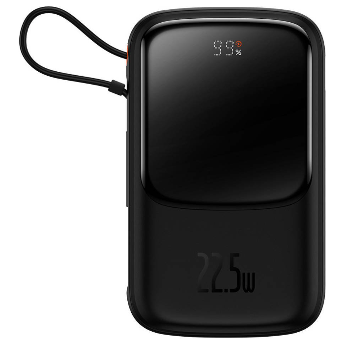 Powerbanka Baseus Qpow Pro PPQD020101, Digital Display, 10000mAh 22.5W, čierna