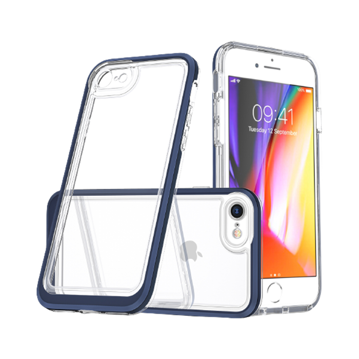 Odolné puzdro na Apple iPhone 7/8/SE 2020/SE 2022 Hybrid Armor 3v1 transparentno-modré