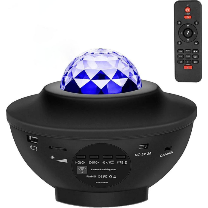 Projektorová lampa STARS BTM0504, bluetooth reproduktor, diaľkové ovládanie, čierna