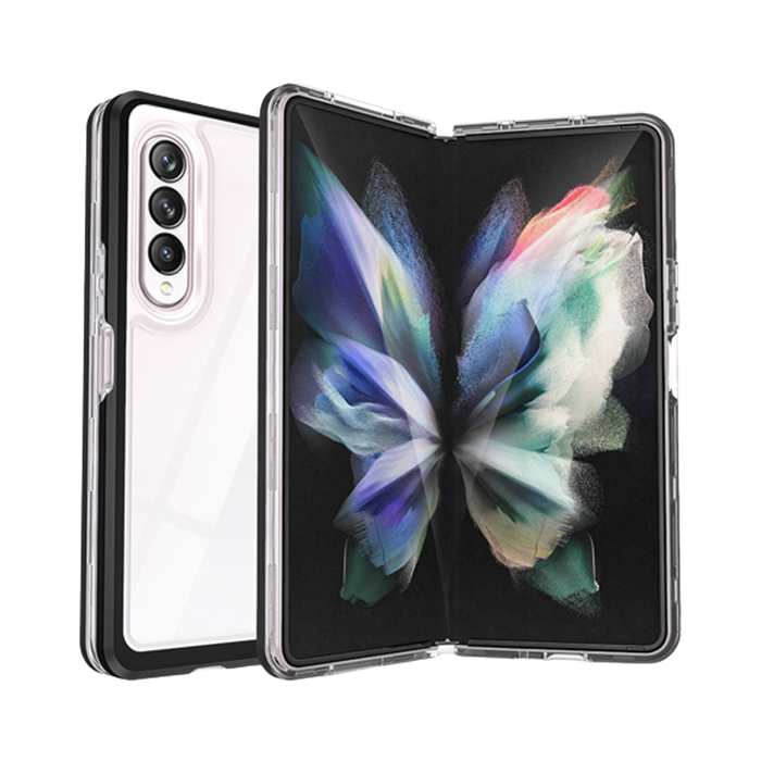 Odolné puzdro na Samsung Galaxy Z Fold 4 5G F936 Hybrid Armor 3v1 transparentno-čierne