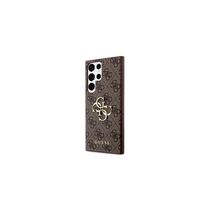Obal Guess PU 4G Metal Logo Samsung Galaxy S23 Ultra 5G S918 GUHCS23L4GMGBR Brown