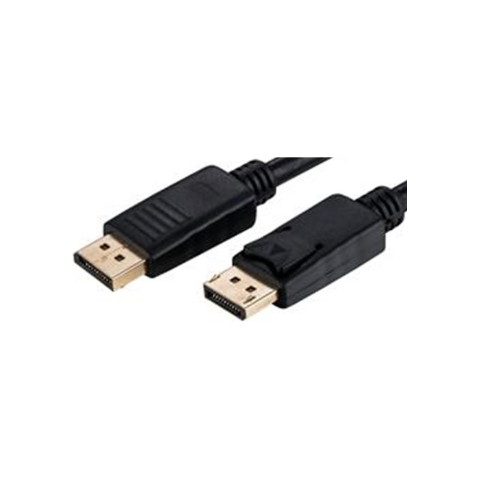 Kábel C-TECH DisplayPort 1.2, 4K@60Hz, M/M, 2m, čierny