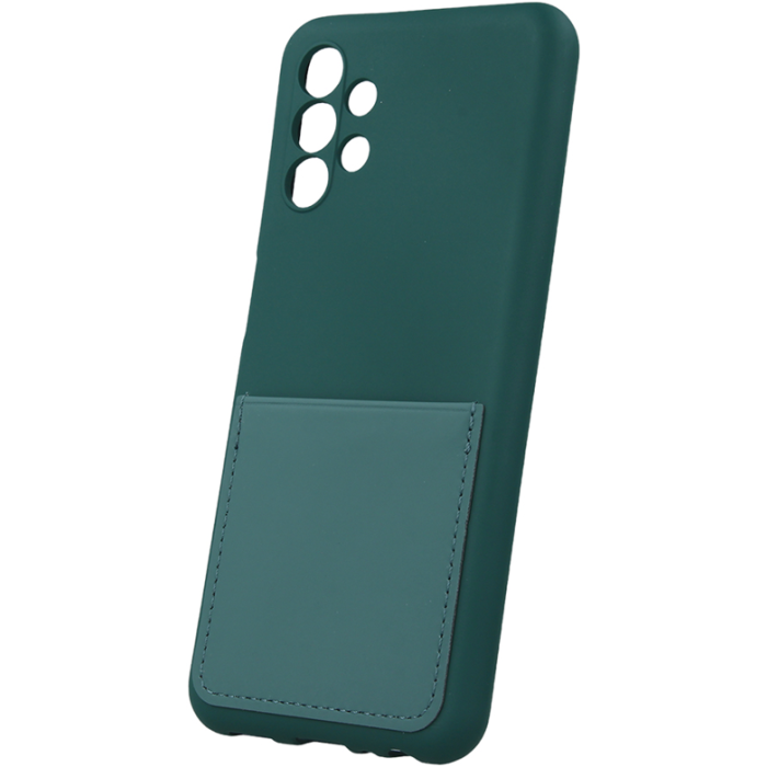 Silikónové puzdro na Samsung Galaxy A52 LTE A525/A52 5G A526/A52s A528 Card Cover zelené