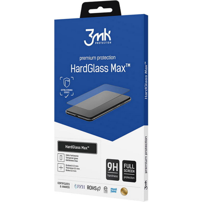 Tvrdené sklo na Samsung Galaxy S23 Plus 5G S916 3mk HardGlass Max celotvárové čierne