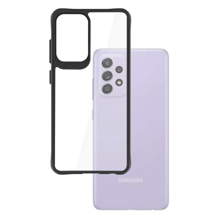 Odolné puzdro na Samsung Galaxy A14 5G A146 3MK Satin Armor Case+ transparentno-čierne