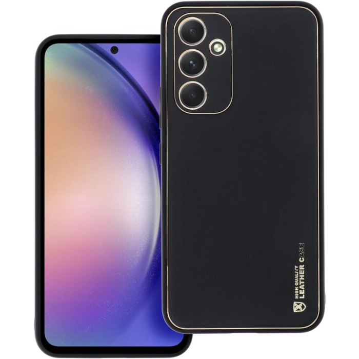 Plastové puzdro na Samsung Galaxy A14 5G A146 Leather čierne