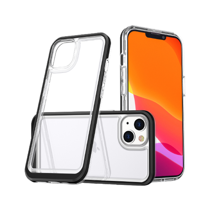 Odolné puzdro na Apple iPhone 11 Hybrid Armor 3v1 transparentno-čierne