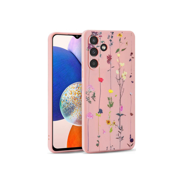 Silikónové puzdro na Samsung Galaxy A14 5G A146 Tech Protect Mood Garden ružové