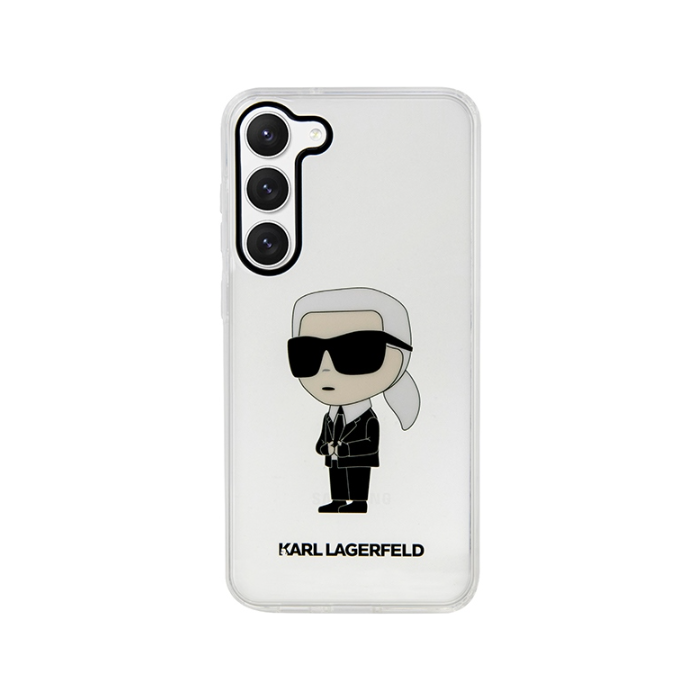 Plastové puzdro Karl Lagerfeld na Samsung Galaxy S23+ 5G S916 KLHCS23MHNIKTCT HC IML NFT Ikonik transparentné