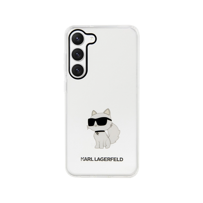 Plastové puzdro Karl Lagerfeld na Samsung Galaxy S23+ 5G S916 KLHCS23MHNCHTCT HC IML NFT Choupette transparentné