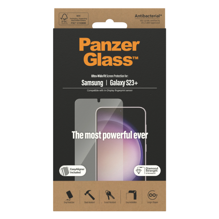 Tvrdené sklo na Samsung Galaxy S23+ 5G S916 PanzerGlass UWF AB čierne