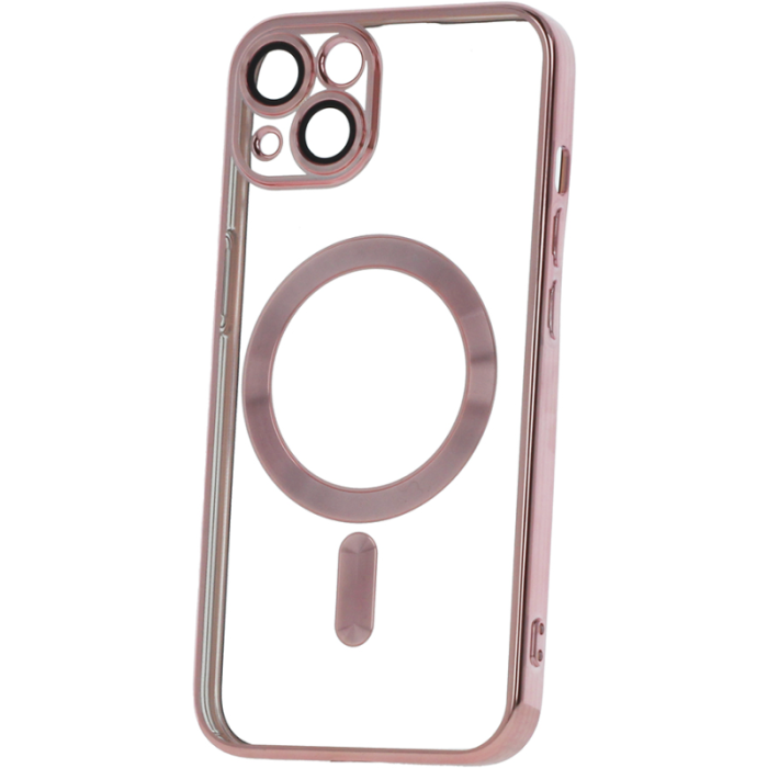 Plastové puzdro na Apple iPhone 13 Color Chrome MagSafe ružové