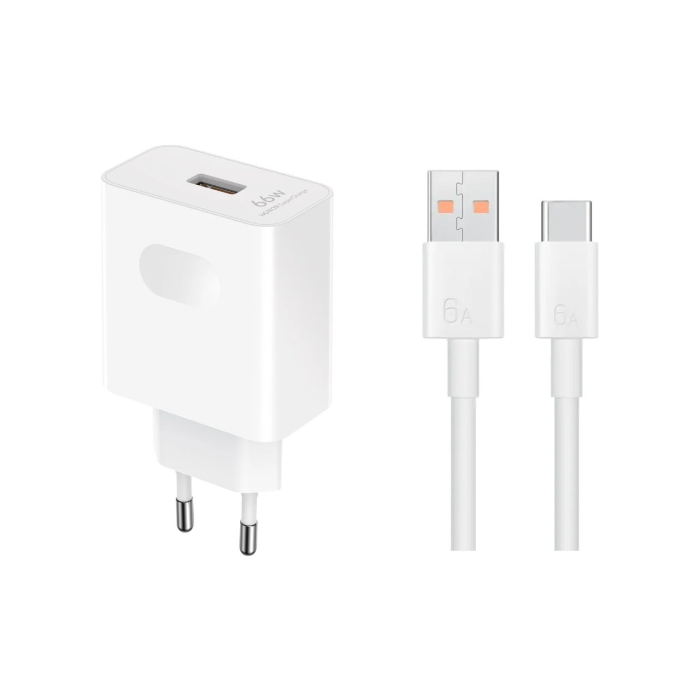 Honor SuperCharge HN-110600E00, 66W + USB-C kábel, biela